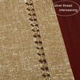 thumbnail image 2 of Hand Hemstitched Dining Table Runner Dresser Scarves, Silver Thread Interweaving (Dark Beige, 12 x 72 Table Runners), 2 of 5
