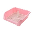 thumbnail image 1 of DOLITY Dog Potty Tray Non Slip with Fence Anti Splashing Loo Pad Holder Mat Dog Toilet Pink, 1 of 9