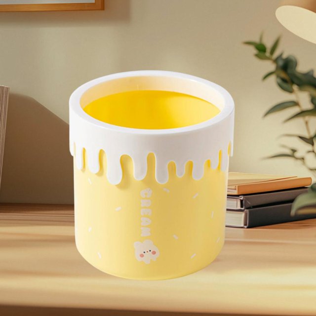 Feltree Mini Desktop Trash Can with Rocking Lid - Compact Small Garbage Bin for Office, Living Room & Bedside Table