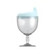 thumbnail image 1 of Vaso de plástico, copa de vino para bebé, vaso para bebidas, botella de leche con tapa para niños (azul), 1 of 3