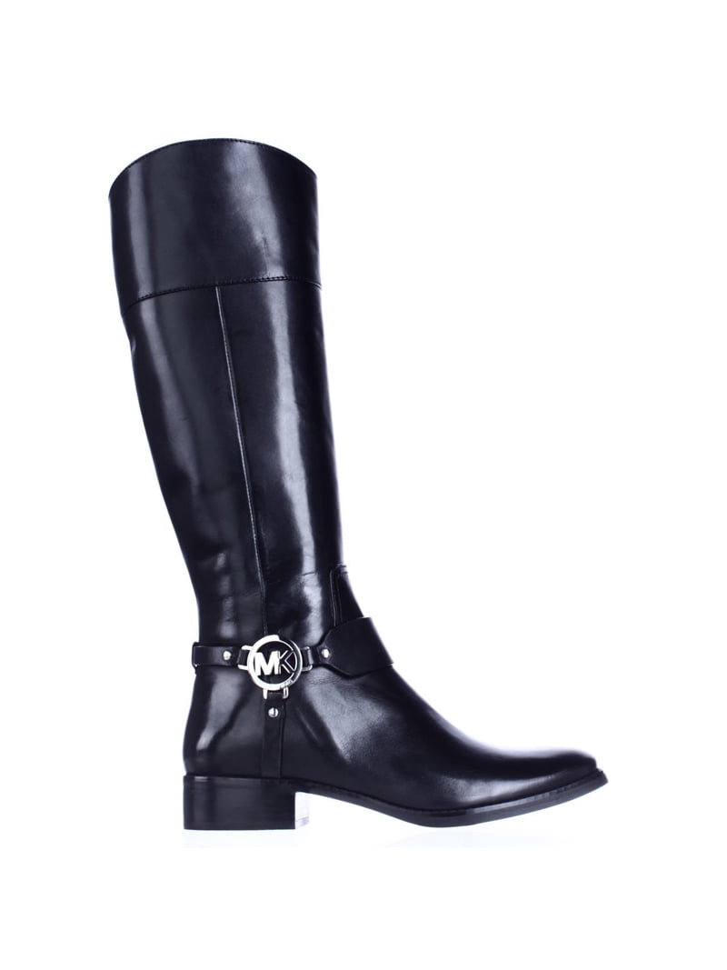 Michael Kors Black Patent Fulton MK Harness Boot 
Size 8 Michael Kors Fulton Harness Black / Brown Tall Lined Rubber  main image 3