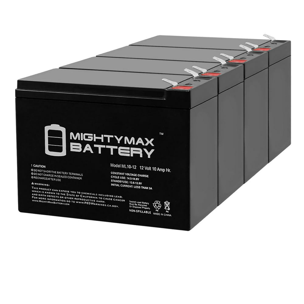 ML1012 12V 10AH Currie eZip Trailz Electric Bike Battery 4 Pack