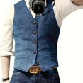 thumbnail image 1 of PENGX Stylish Men‘s Solid Color Formal Suit Vest - Vests for Party  Wedding  Prom  and Special Occasions - Adjustable Waistcoat with Classic Design and Comfortable Fit, 1 of 7