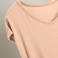thumbnail image 7 of ShomPort Nightwear for Womens V-Neck Short Sleeve Comfy Basic T-Shirt Solid Color Lightweight Smoothing Everyday Loungewear, 7 of 7