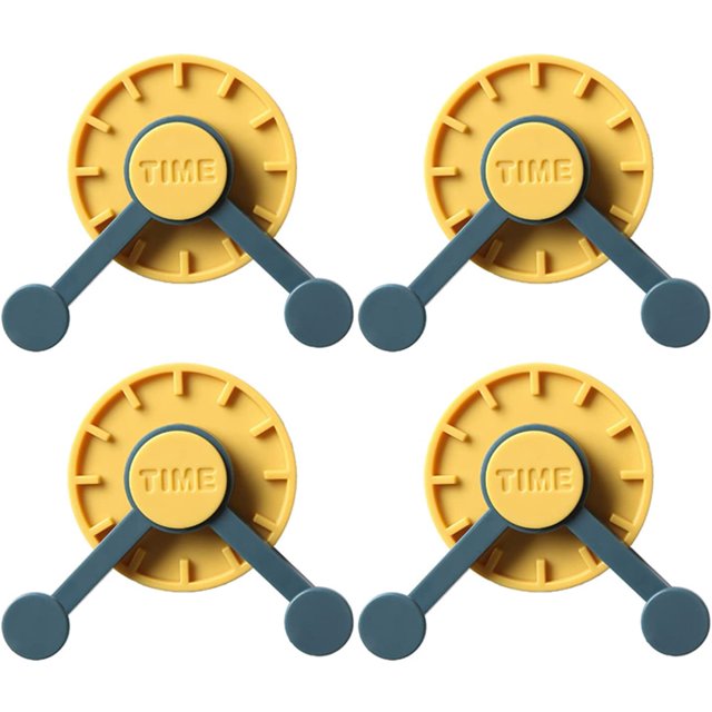 Paquete de 4 ganchos adhesivos giratorios de 360 ??°, ganchos colgantes para electrodomésticos con forma de reloj sin perforaciones para ba?o, cocina y oficina LingWen 8390605779688