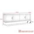 thumbnail image 4 of Nicole Miller Kenzington Sideboard with 4-Doors, Black/Chrome, 4 of 9