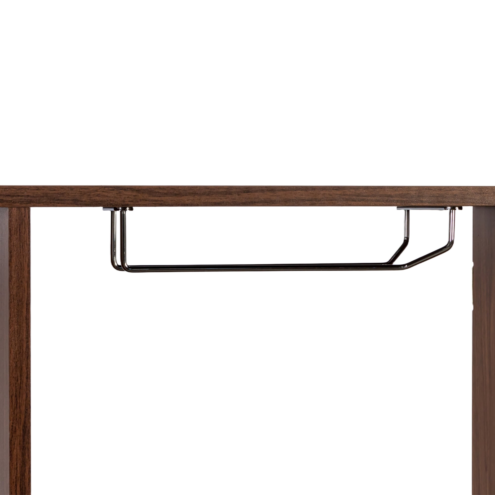 Mintazer 3 Tier Wall Mounted Wine Rack with Glass Holder, Wine Storage Rack for Home Bar Dining Room, Walnut