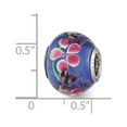 thumbnail image 2 of Reflection Beads Sterling Silver Handblown Butterfly Pink Floral Blue Glass Charm, 2 of 5