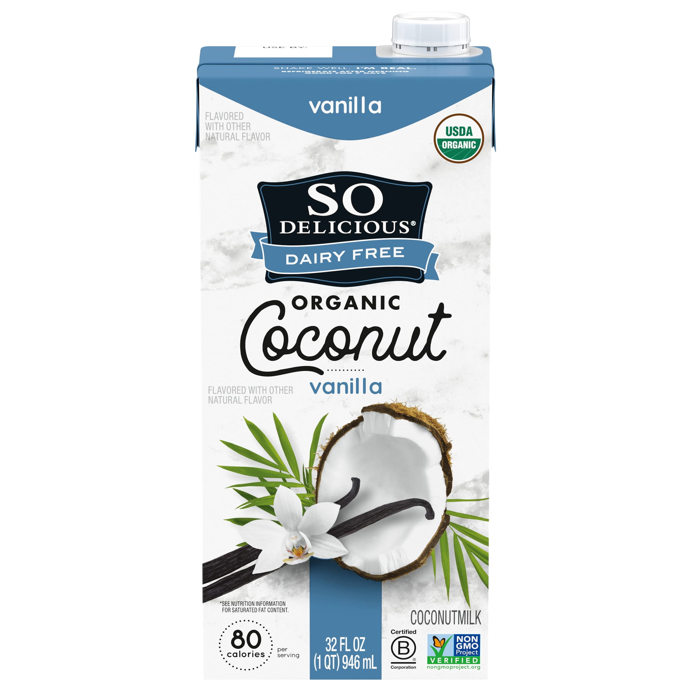 So Delicious Dairy Free UHT Vanilla Coconut Milk, 1 Quart