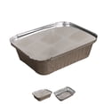 thumbnail image 2 of 10pcs Rectangle Shaped Aluminum Foil Pan Take-out Food Containers with Aluminum Lids/Without Lid, 2 of 12