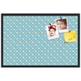thumbnail image 2 of PinPix 36x24 Custom Cork Bulletin Board Blue - White Dots Poster Board Has a Fabric Style Canvas Finish, Framed in Blue - White Dots, by ArtToFrames (PinPix-345), 2 of 6