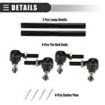 thumbnail image 4 of Unique Bargains 1 Set Steering Tie Rod End Assembly with Shaft for EZGO TXT Golf Metal Black, 4 of 6