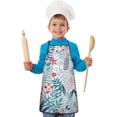thumbnail image 2 of Pioneer Flower Floral Print Pattern Kids Aprons for Girls and Boys,Adjustable Neck Strap Toddler Aprons for Kids Cooking Baking, 2 of 7