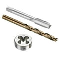 thumbnail image 1 of Unique Bargains M10 x 1.5 Left Hand Thread Milling Tap and Round Die and 8.5mm Drill Bit Set, 1 of 8