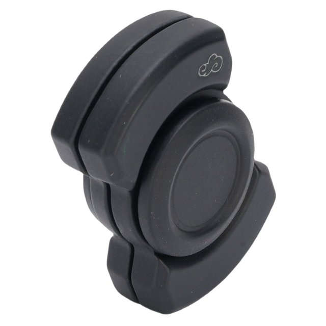 Fingertip Gyroscope, Stress Relief Push Slider Toy Rotation for Offices Home Schools Stations Black,Silver