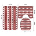 thumbnail image 3 of Red Christmas Knitted Pattern Bathroom Rugs Sets 3 Piece,Toilet Cover Set,Absorbent Non Slip Bathroom Mats Sets with U-Shaped Contour Rug Toilet Rug Set, 3 of 5