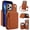 Brown, variant on Crossbody Wallet Case for iPhone 13 Pro Max, RFID Blocking Zipper Handbag Purse Flip Cover, Kickstand Folio Case Card Slots Holder Wrist Strap Lanyard