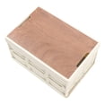 thumbnail image 4 of Caja de almacenamiento para automóvil, organizador de almacenamiento blanco, caja de almacenamiento de plástico plegable de gran capacidad de 30 l con tapa para el hogar y el automóvil, 4 of 15