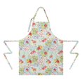 thumbnail image 2 of Pioneer Flower Floral Print Pattern Apron for Women and Men, Cotton Linen Waterproof with Pockets, Adjustable, 33x27 Inch for Kitchen, Gardening, BBQ, Salon, 2 of 6