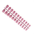 thumbnail image 1 of Vogacara 24 piezas de uñas postizas de ataúd resistentes a los arañazos de bailarina corta coloridas uñas acrílicas artificiales de color sólido DIY Juegos de manicura 28 morado Vogacara CE011412-28, 1 of 4