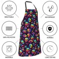 thumbnail image 5 of Kdxio Skull mushroom rainbow color Apron with Pockets Adjustable Kitchen Aprons for Men Women Waterproof Aprons for Cooking,Drawing,Crafting, Baking Household Cleaning, 5 of 5