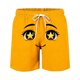 thumbnail image 4 of Pantalones cortos de playa para niños y niñas, de color liso, con estampado de expresión, transpirables y con bolsillos, para verano, 4 of 6