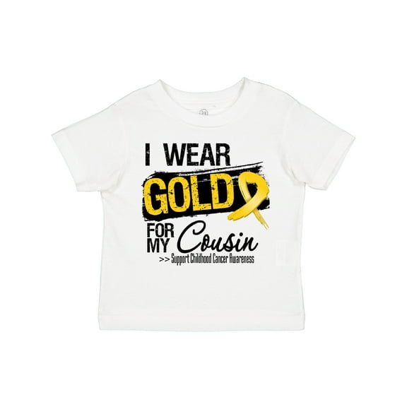 Inktastic Childhood Cancer Ribbon for My Cousin Boys or Girls Toddler T-Shirt