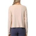 thumbnail image 6 of Long Sleeve Workout Shirts Yoga Tops for Women T Shirt Activewear Top, 6 of 6