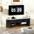 thumbnail image 2 of HOMCOM TV Stand with Storage, TV Table for 32-65 Inch Television, Black, 2 of 10