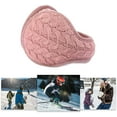 thumbnail image 6 of Unisex Warm Knit Earmuffs Ladies Cashmere Winter Pure Color Outdoor Fur Earwarmer, Adjustable Wrap, 6 of 6