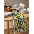 thumbnail image 6 of ERUNPONLY Summer Lemon Table Runner - 48 Inch Long Watercolor Yellow Green Leaves Fruit Cotton and Linen Blended Dress Scarves Farmhouse Table Runner for Kitchen Dining, Coffee Table, 13" x 48", 6 of 8