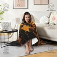 thumbnail image 4 of Vibrant Golden Lion Wearable Blanket Hoodies for Women Men Adults Soft Warm Paint Splatter Cool Lions Hooded Blankets for Sofa Bed Decor 50x60 Inch, 4 of 5