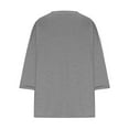 thumbnail image 6 of TKLPEHG Women 3/4 Sleeve Tees V-Neck Oversized T-shirt Comfy Casual Loose Solid Color Graphic Tee 3/4 Sleeve T Shirts Summer Fashion Blouses (Gray,XXXXL), 6 of 6