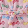 thumbnail image 6 of NOLDARES Boys Girls Robe Kids Flannel Hooded Bathrobe Sleepwear Pajamas Toddler Soft Plush Robes Baby Gifts,Hot Pink,4-5 Y, 6 of 9