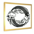 thumbnail image 2 of Designart 'China Koi Fish In Chinoiserie Style III' Nautical & Coastal Framed Art Print, 2 of 4