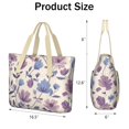 thumbnail image 3 of Tote Bag for Women - Pioneer Flower Shoulder Bag - Large Utility Work Duffle Bag with Zipper Handbag for Travel, Work, Sprots, 3 of 5