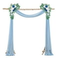 thumbnail image 1 of kurtrusly 2pcs/set Polyester Arch Drape Durability Non-shedding Wedding Decor Courtyard Wedding Drape Chiffon Pale Blue, 1 of 6