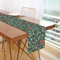 Yayeee Table Runner 90 inches Long Home Kitchen Dinning Party Decoration, Christmas Candy Cane