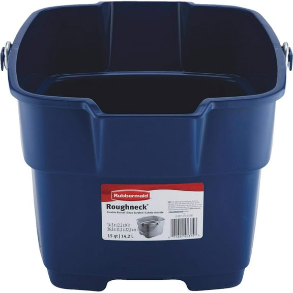 Rubbermaid Roughneck Utility Bucket - 15 Qt, Blue - Set of 6