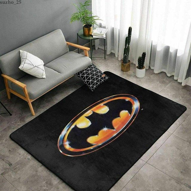 Batman Superhero Rugs Living Room Bedroom Anti-Skid Area Rugs Floor Mats Carpets