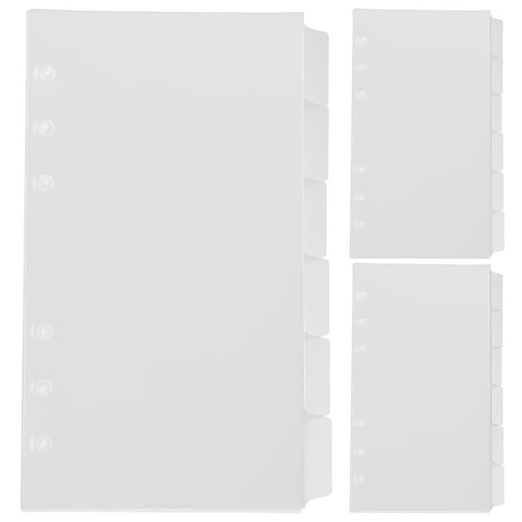 WORGEOUS 18 hojas de separadores de archivos versátiles, separadores de plástico, marcadores de páginas de hojas sueltas, carpetas