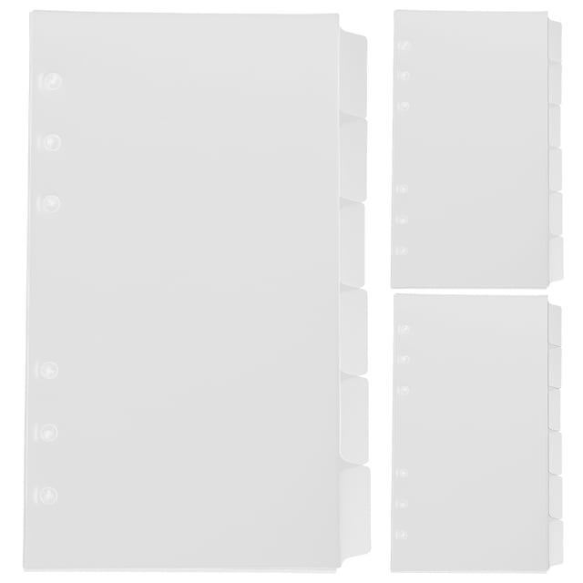 WORGEOUS 18 hojas de separadores de archivos versátiles, separadores de plástico, marcadores de páginas de hojas sueltas, carpetas
