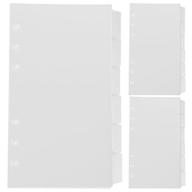 WORGEOUS 18 hojas de separadores de archivos versátiles, separadores de plástico, marcadores de páginas de hojas sueltas, carpetas