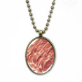 thumbnail image 1 of Rollo de carne carne cruda textura de la comida Collar Colgante de cadena vintage Colección de joyas colgantes Unbranded M, 1 of 3