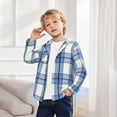 thumbnail image 6 of ZyeKqe Boys Girls Clothes Kids Casual Flannel Plaid Hoodies Jackets Spring Fall Button down Long Sleeve Shakets, 6 of 8