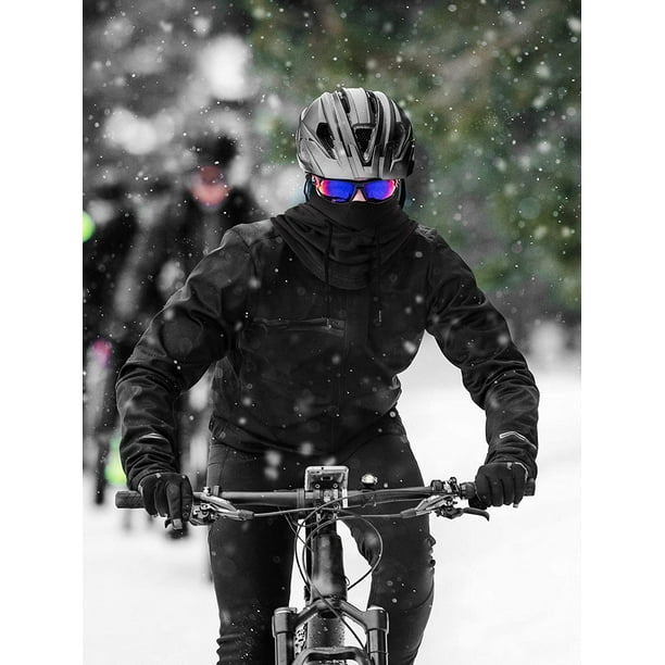 Cagoule polaire d'hiver noire, masque facial complet, cache-cou, couverture  thermique, cyclisme, doublure, Sport, Ski, Snowboard, écharpe, chapeau pour  hommes