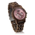 thumbnail image 2 of Angie Wood Creations Zebrawood Women’s Watch With Pink Dial, 2 of 7