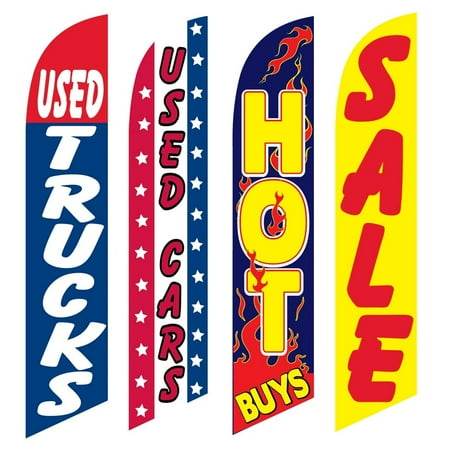 4 Advertising Swooper Flags Used Trucks Used Cars Hot Buys Sale