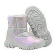 thumbnail image 7 of newwalpole Toddler Snow Boots for Girls Boys Winter Warm Kids Button Boots Outdoor Shoes Gray for Size 9, 7 of 7
