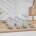 thumbnail image 6 of Christmas Dish Drying Mat for Kitchen Counter, Western Cow Cactus Xmas Balls Botanical Rustic Baby Bottle Microfiber Drying Pad, Absorbent Coffee Cup Dishes Drainer Mats 16"x18", 2 Pcs, 6 of 6